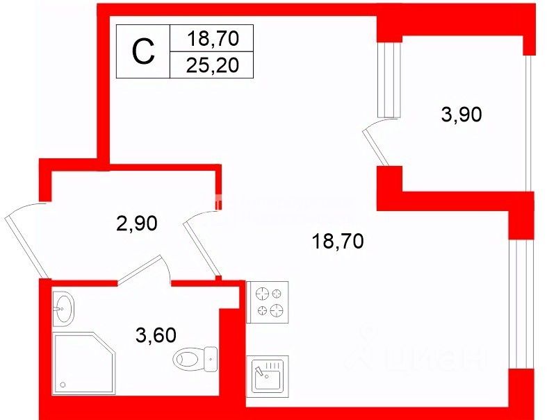 Аренда студии пос. Стрельна, проспект Буденного, 22