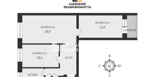 3-комн квартира ул Цандера,  д. 7