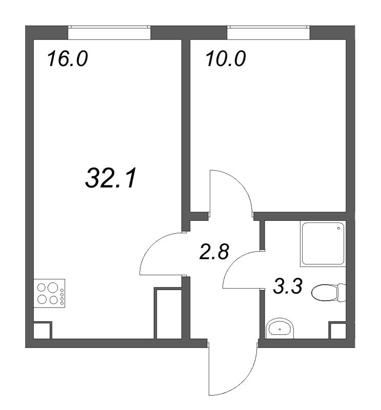 Продажа 1-комн квартиры в новостройке Ковалево п., Поперечная ул.,  к. 3
