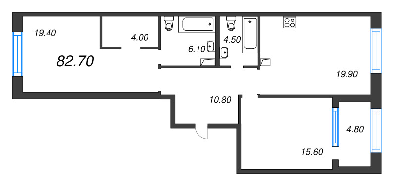 Продажа 2-комн квартиры в новостройке Санкт-Петербург г., Профессора Попова ул.,  к. 3
