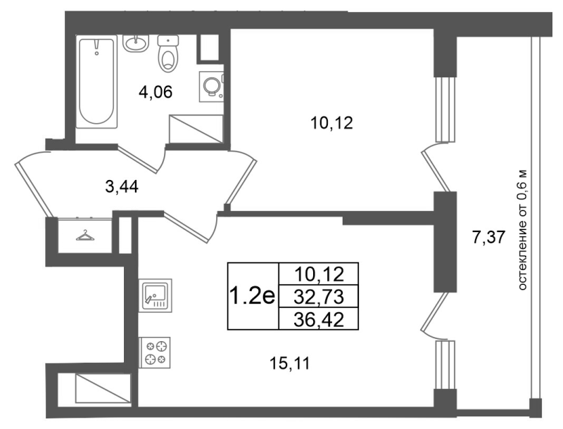 Продажа 1-комн квартиры в новостройке Новосаратовка д., Покровская Дорога ул.,  к. 14.1