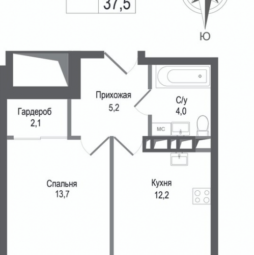 1-комн квартира Королёв г.,  к. 2