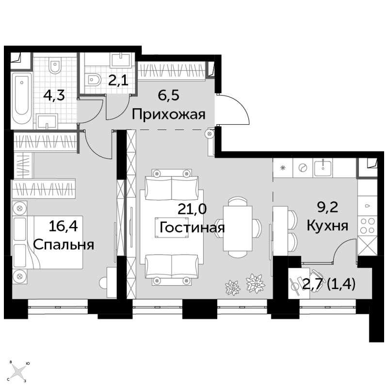 Продажа 1-комн квартиры в новостройке Москва г., Шеногина ул.,  к. 3