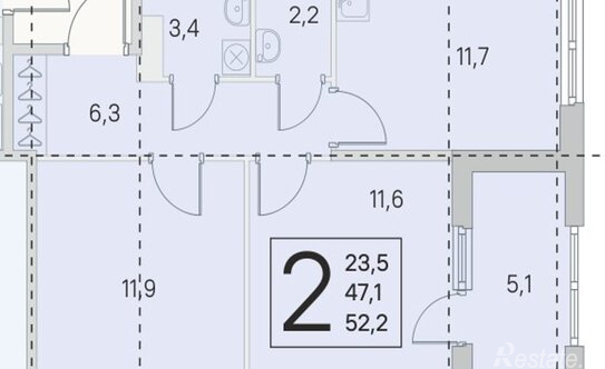 Продажа 2-комн квартиры на вторичном рынке улица Нины Петровой