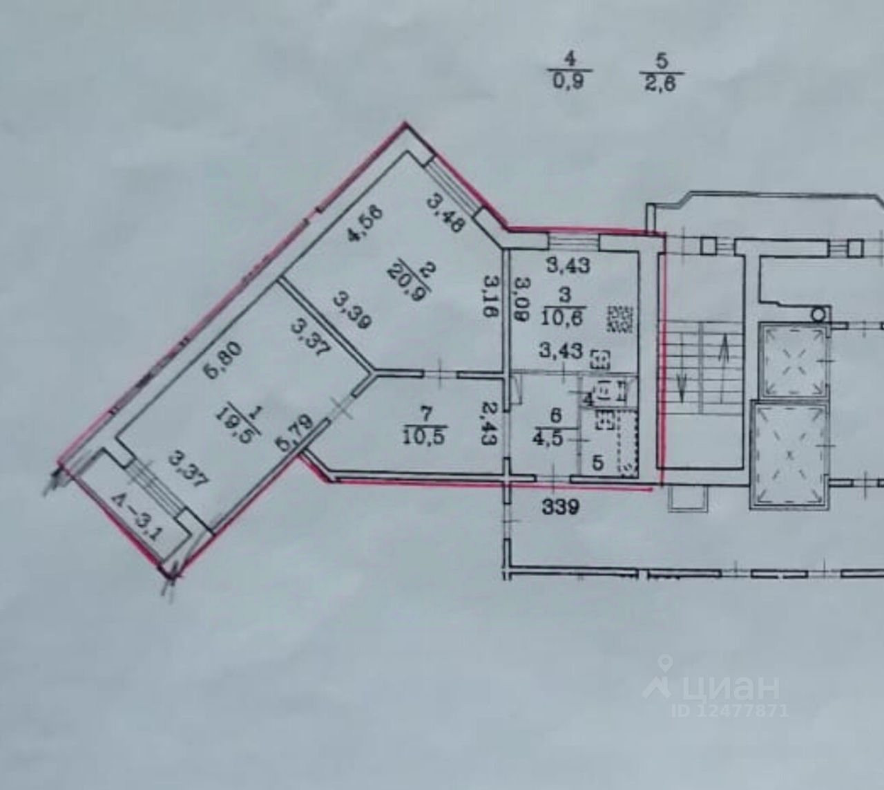 Продажа 2-комн квартиры на вторичном рынке улица Осипенко, 4к1