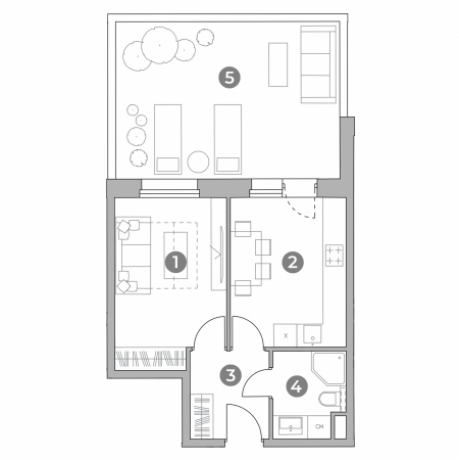 Планировка ЖК UNO Старокоптевский,  м2