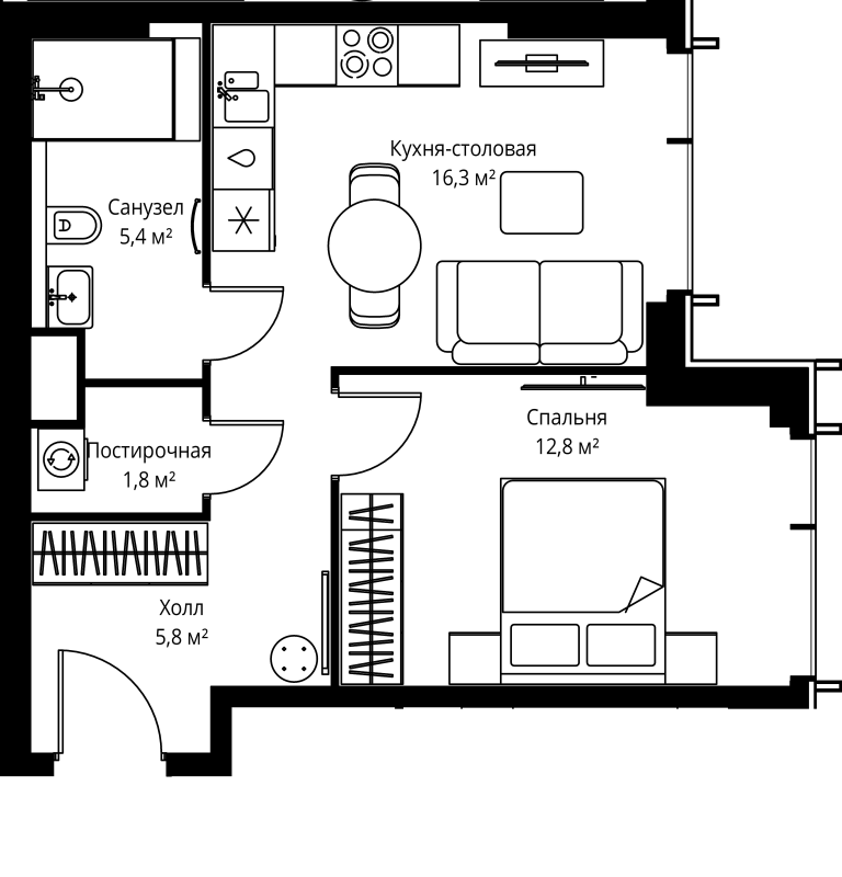 Продажа 1-комн квартиры в новостройке Москва г., Верейская ул.,  к. 1.5