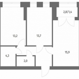 Продажа 2-комн квартиры на вторичном рынке улица Академика Константинова,  д. 1 к1 с1