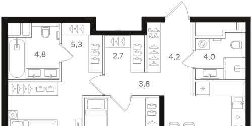 2-комн квартира Ленинградское ш,  к. 8.2