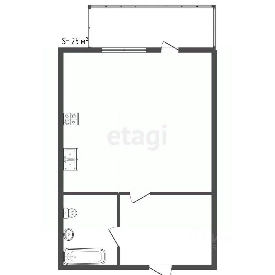 Продажа студии Фарфоровская улица, 7к1