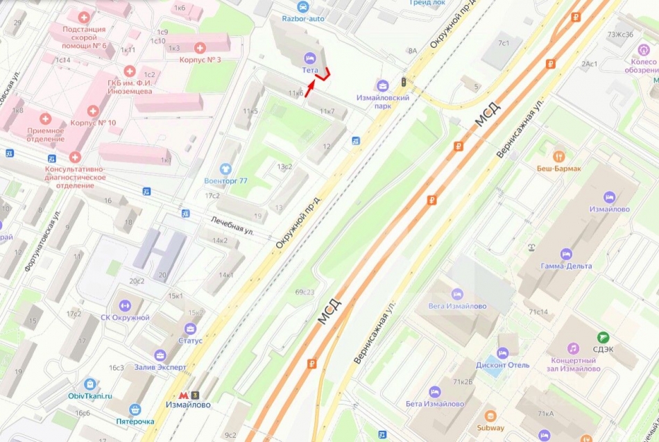 Аренда ПСН Окружной проезд,  д. 10Б,  к. 4