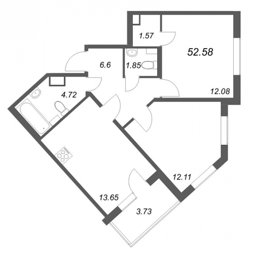 2-комн квартира Стрельна п., Будённого пр-кт,  к. 4.3