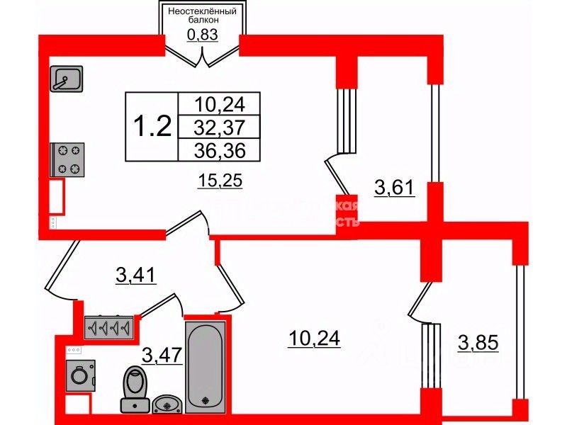 Аренда 1-комн квартиры на вторичном рынке пос. Стрельна, проспект Буденного, 20к1