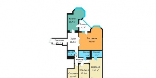 4-комн квартира ул Архитектора Власова,  д. 6