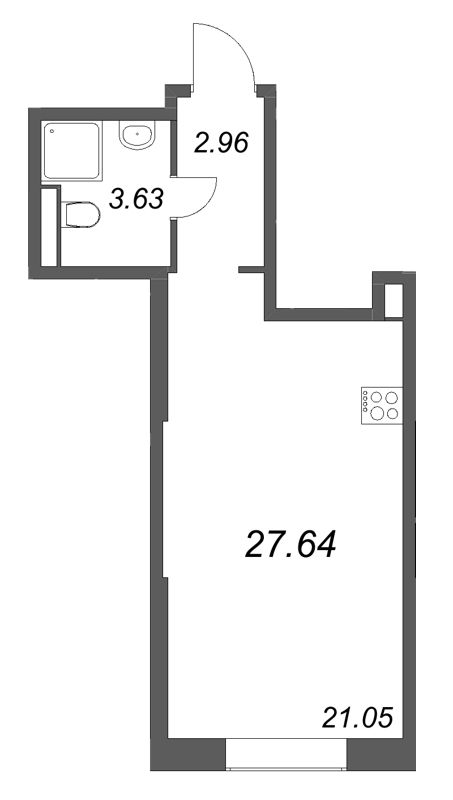 Продажа студии Санкт-Петербург г., Октябрьская наб.,  к. 7