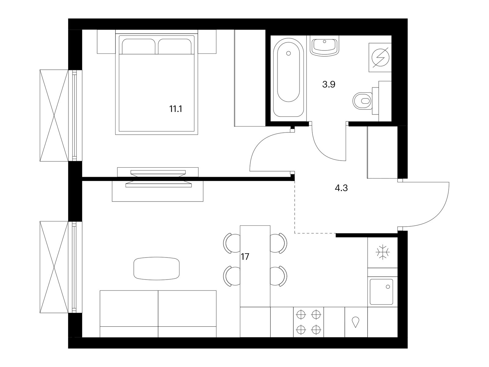 Продажа 1-комн квартиры в новостройке жилой комплекс Никольские луга, корп. 4