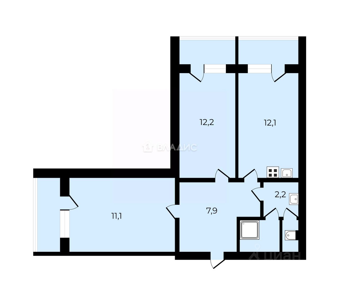 Продажа комнаты улица Бабушкина, 47к3