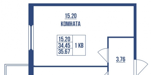 1-комн квартира Лагоды ул. ,  д. 5