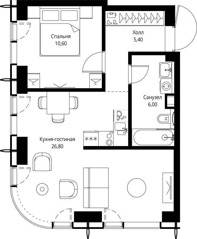 Продажа 1-комн квартиры в новостройке Москва г.,  Волоколамское ш.,  к. Pacific 1