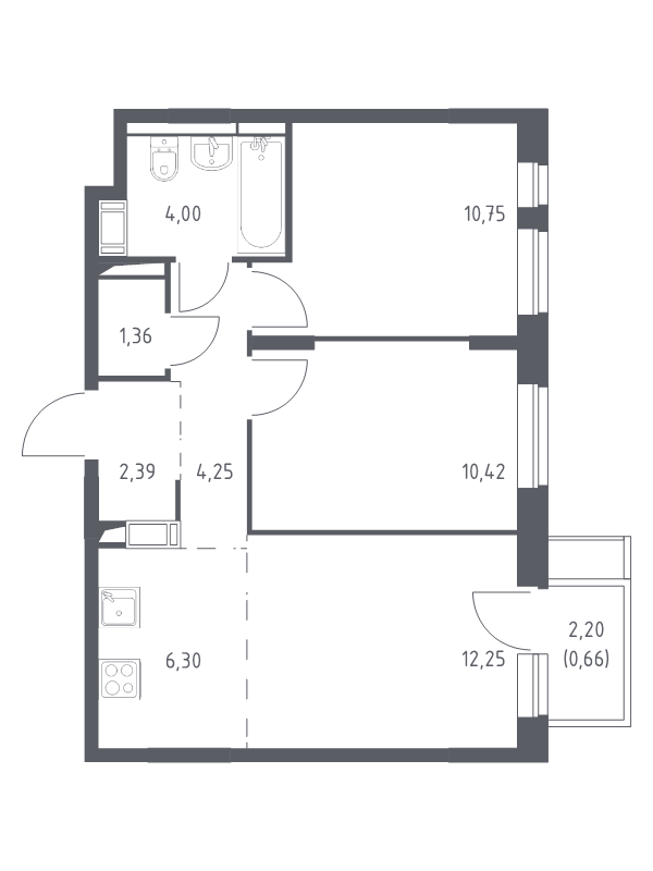 Продажа 2-комн квартиры в новостройке Юрлово д., Пятницкая ул.,  к. 2.1