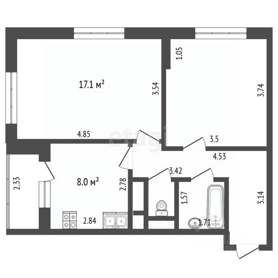 Продажа 2-комн квартиры на вторичном рынке улица Ивана Франко, 20к1