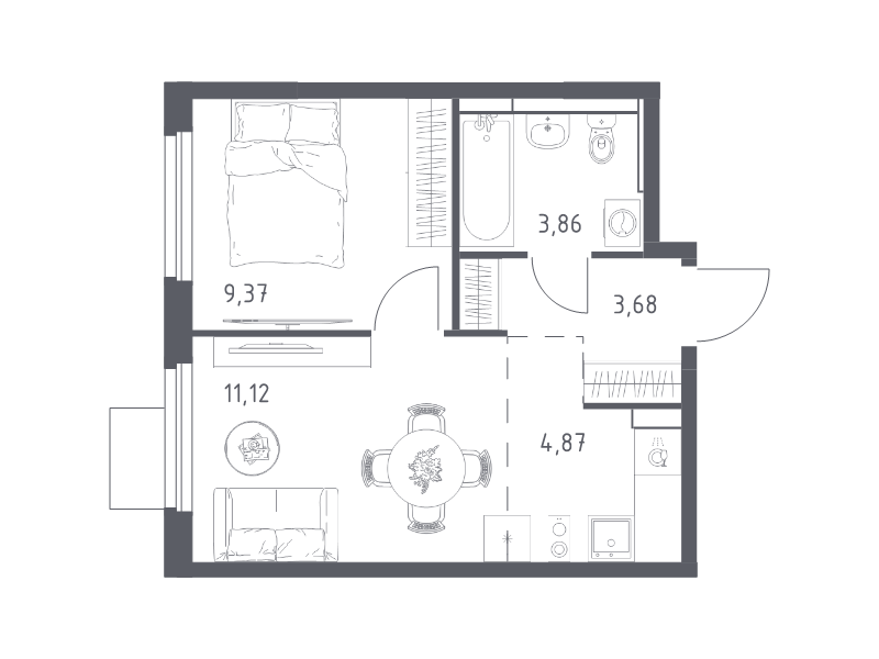 Продажа 1-комн квартиры в новостройке Мытищи г., 1-й Стрелковый пер.,  к. 5
