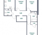 Продать Квартиры вторичка Муринское городское поселение, , Мурино, Ручьевский пр-кт  1/24 