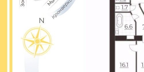 6-комн квартира проспект Добролюбова, 3