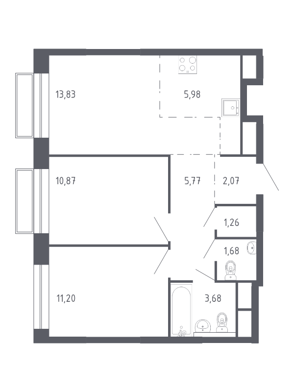 Продажа 2-комн квартиры в новостройке Балашиха г., Павлино мкр.,  к. 6