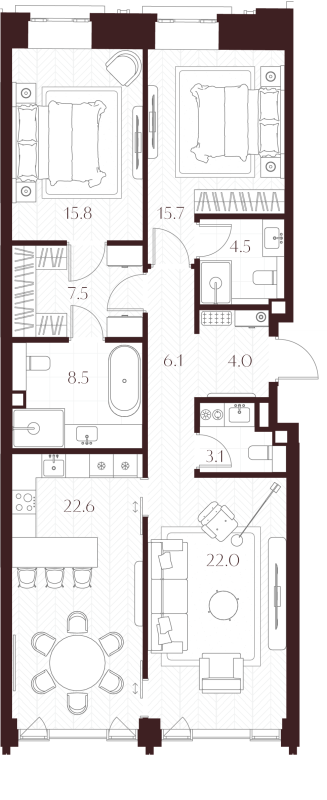 Продажа 3-комн квартиры в новостройке Москва г., Климашкина ул.,  к. 1
