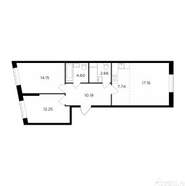 Продажа 3-комн квартиры в новостройке ул. Петра Алексеева, д. 12, к. 5