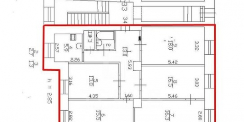 5-комн квартира Монетная Б. ул,  д. 31
