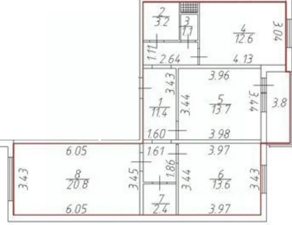 Продажа 3-комн квартиры на вторичном рынке улица Даниила Хармса, 5к2