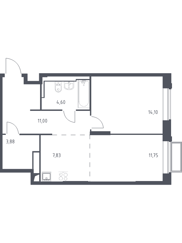 Продажа 1-комн квартиры в новостройке Мытищи г., Трудовая ул.,  к. 2