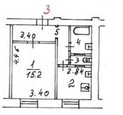 1-комн квартира Новозаводская улица, 25к3