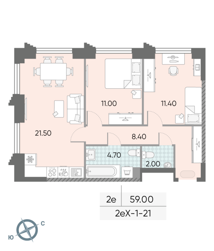 Продажа 2-комн квартиры в новостройке Москва г., Обручева ул.,  к. 2