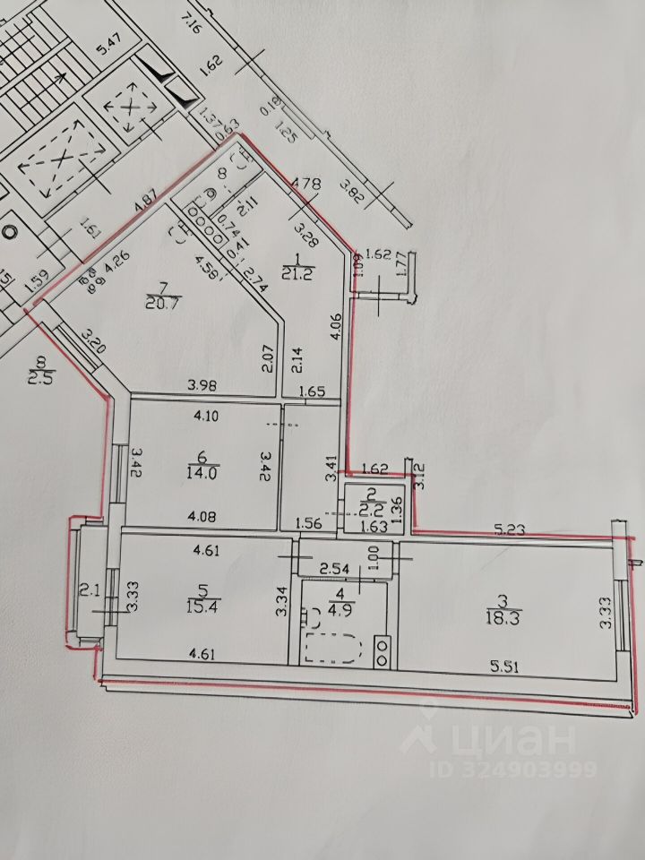 Продажа 3-комн квартиры на вторичном рынке улица Оптиков, 52к1