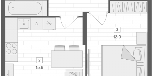 1-комн квартира Москва г., 1-й Красносельский пер.,  к. 1