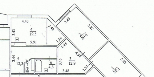 2-комн квартира Рощинская ул, Гатчина г, Гатчинский р-н ,  д. 1а