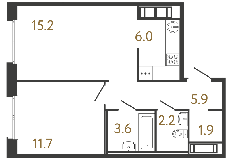 Продажа 1-комн квартиры в новостройке Санкт-Петербург г., Обводного кан. наб.,  к. 1