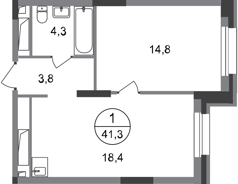 Продажа 1-комн квартиры в новостройке Московский г., Бианки ул.,  к. 7.3