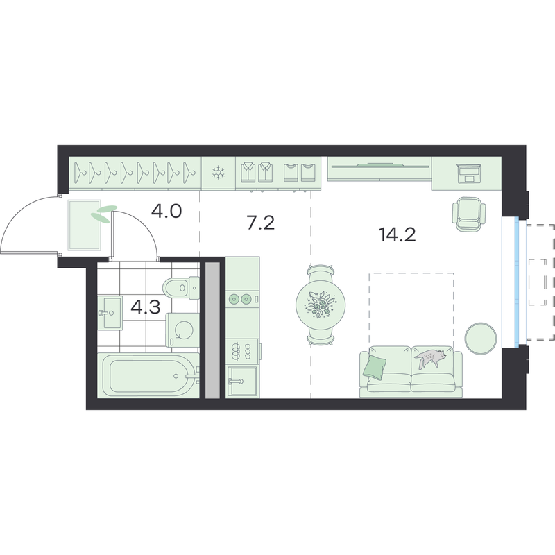 Продажа студии Раменское г., Михалевича ул.,  к. 1
