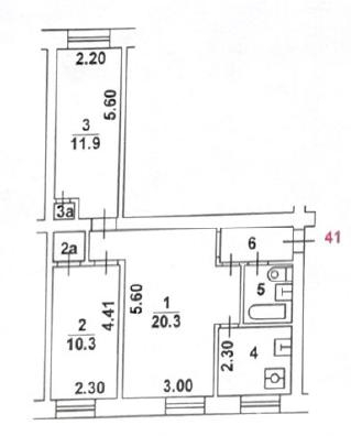 Продажа 3-комн квартиры на вторичном рынке Вадковский,  д. 4/6
