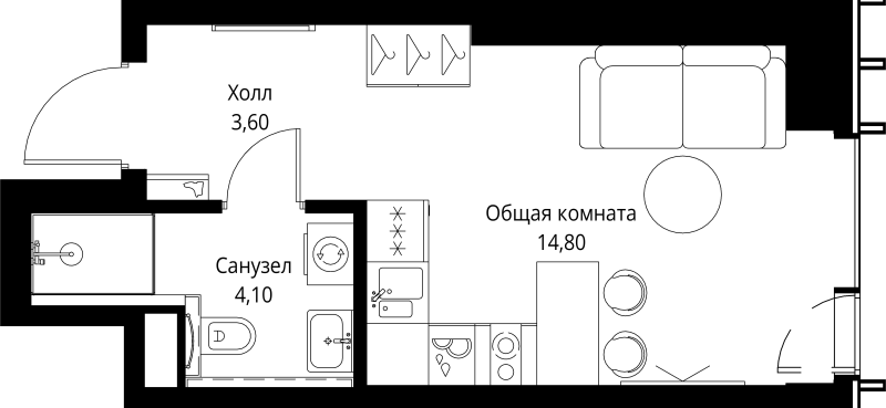 Продажа студии Москва г., Верейская ул.,  к. 1.6