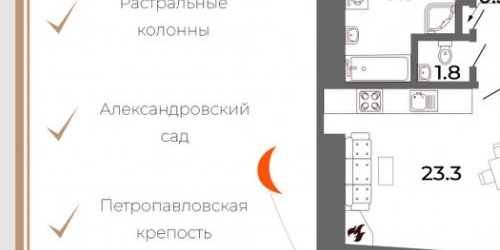 4-комн квартира проспект Добролюбова, 19