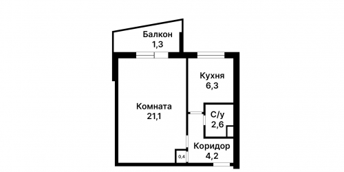 1-комн квартира Угличская улица,  д. 4