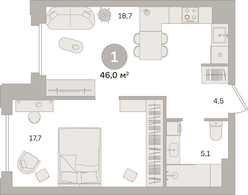 Продажа 1-комн квартиры в новостройке Москва г., Огородный проезд,  к. 1