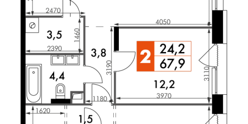 2-комн квартира Москва г., Снежная ул.,  к. 1