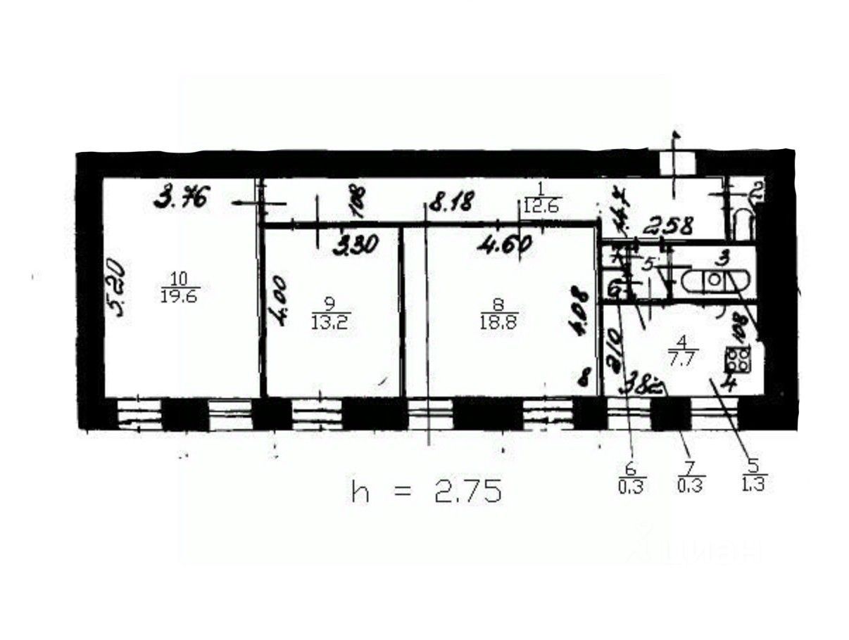 Продажа 3-комн квартиры на вторичном рынке Боровая улица, 35-37