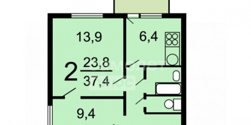 2-комн квартира ул Утренняя,  д. 14,  к. 3